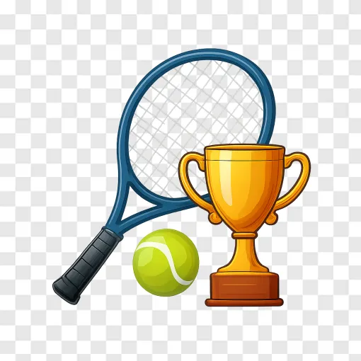Tennis Racket And Ball PNG For Sports Design