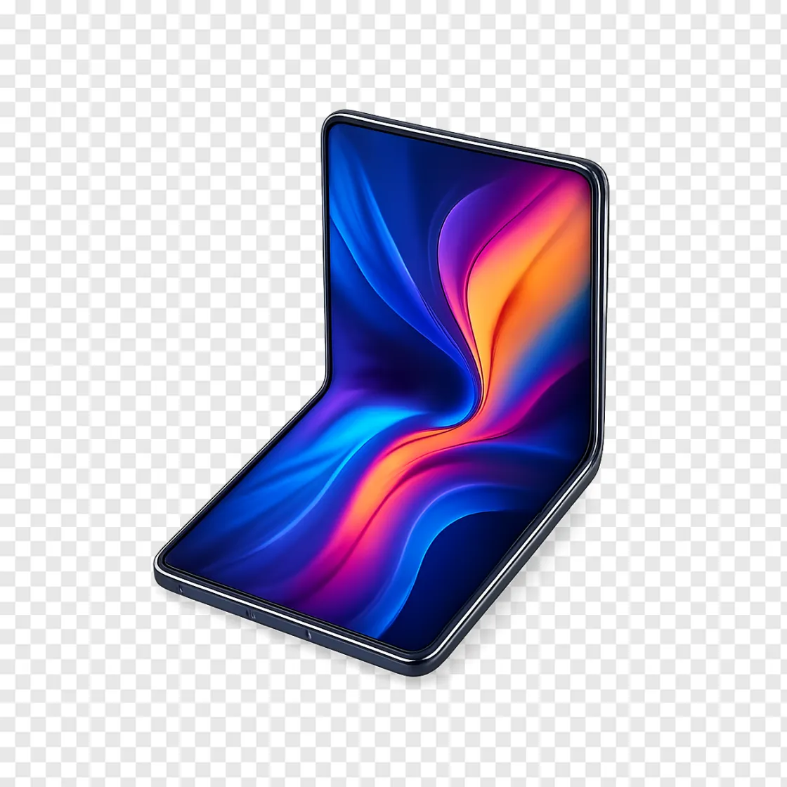 Foldable Smartphone PNG Transparent Image