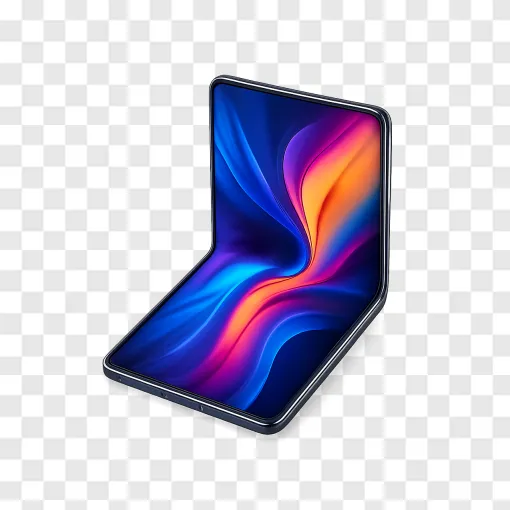 Foldable Smartphone PNG Transparent Image