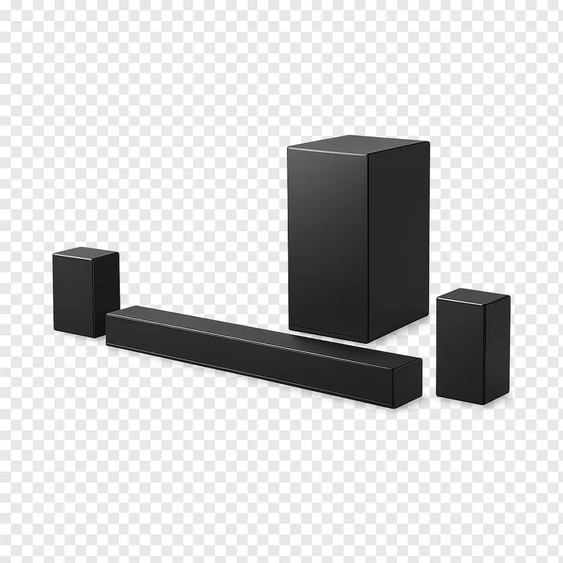 Modern Soundbar Speaker System PNG