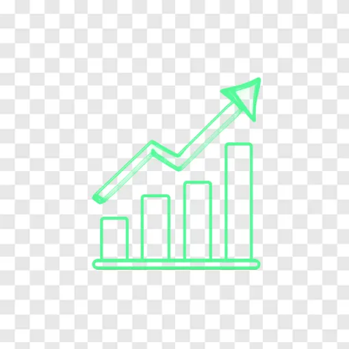 Stock Market Rising Chart PNG Transparent Background