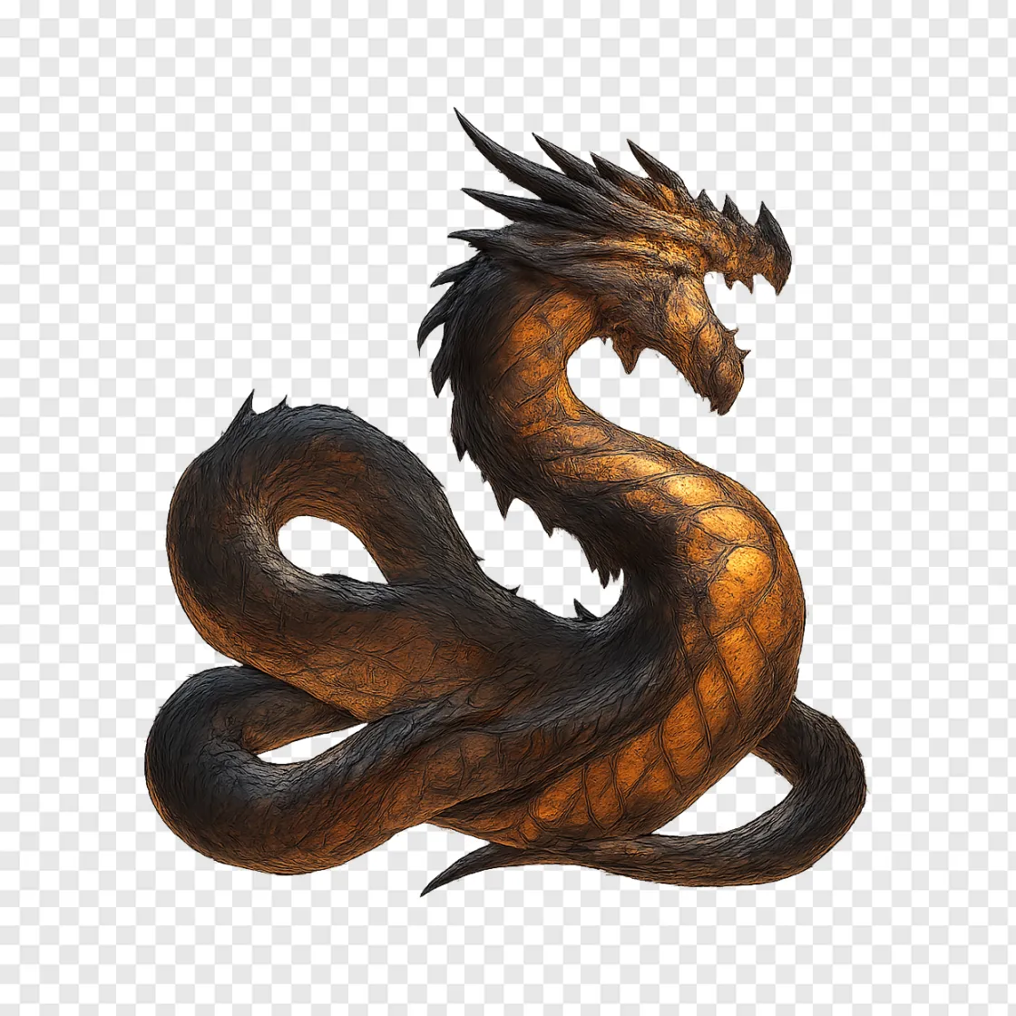 Snake Elder Dragon Fantasy Monster PNG Transparent Image
