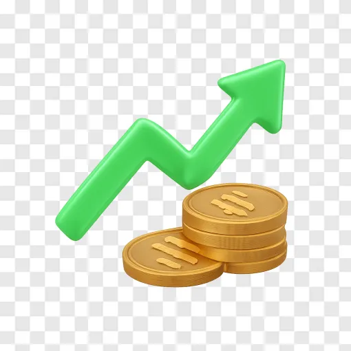 Stock Market Upward Arrow PNG Transparent Image