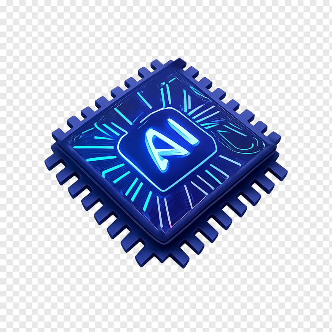 AI PC Microchip PNG Transparent Image
