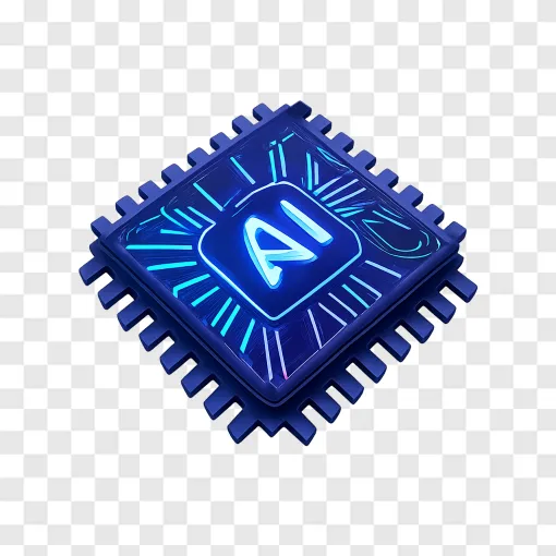 AI PC Microchip PNG Transparent Image