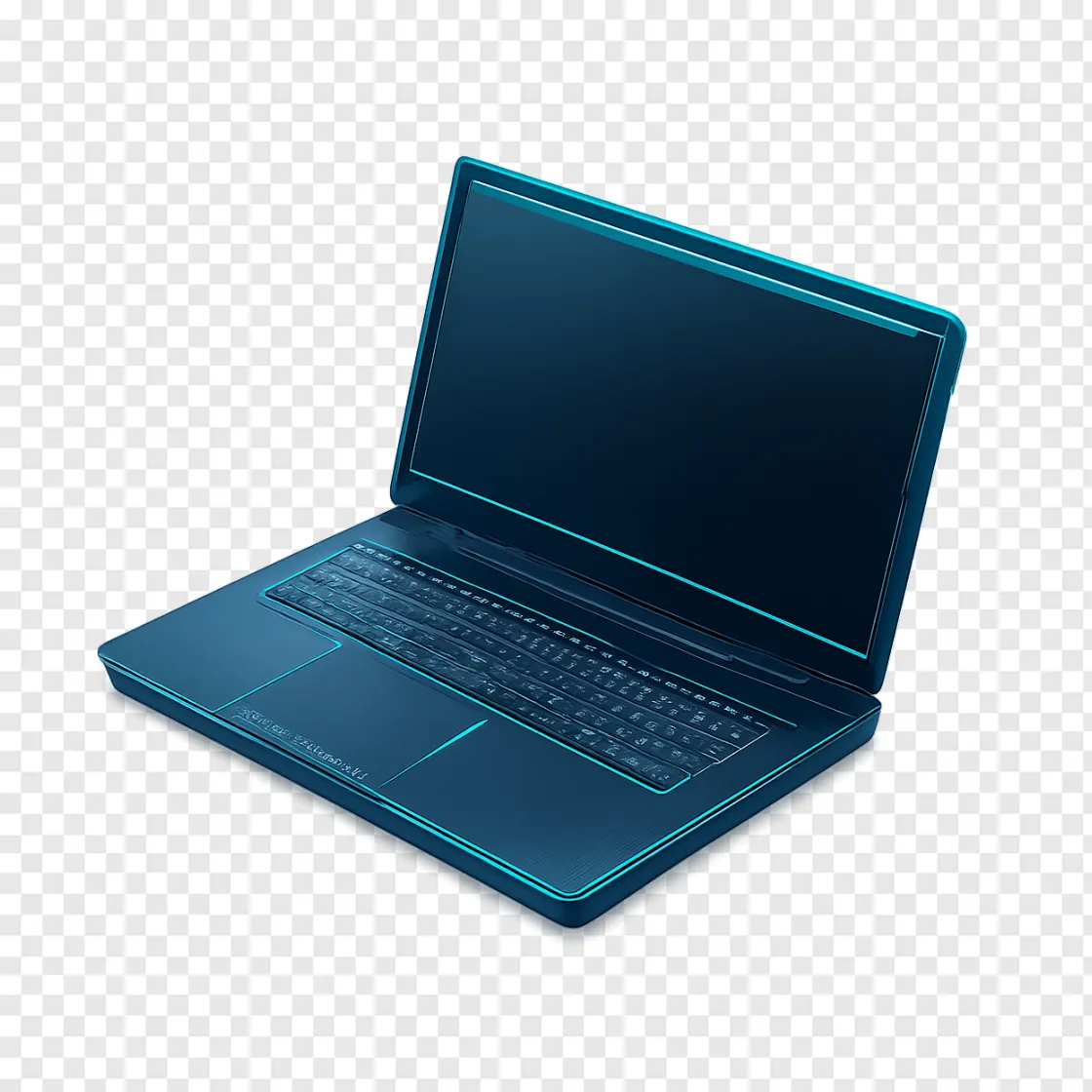 Futuristic Gaming Laptop PNG Transparent Background