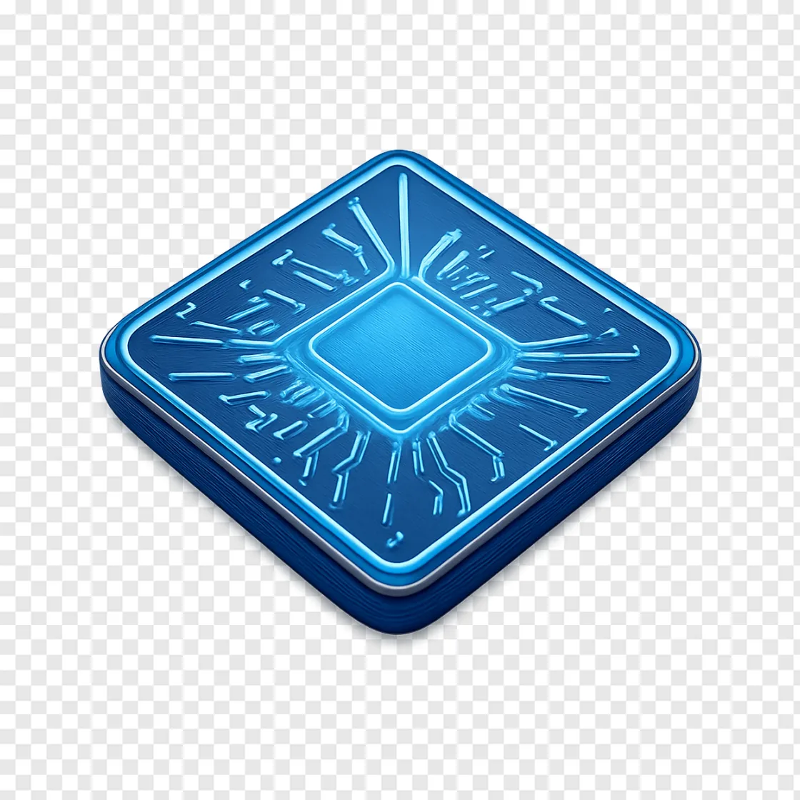 Futuristic Smartphone Microchip PNG Transparent Image