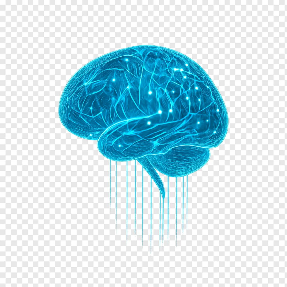 Futuristic Artificial Intelligence Brain PNG