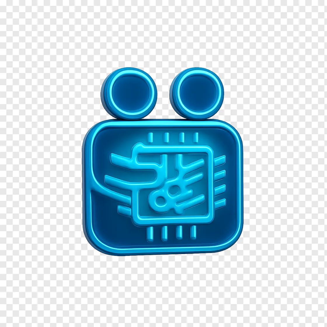 AI Technology And Microchip PNG Concept
