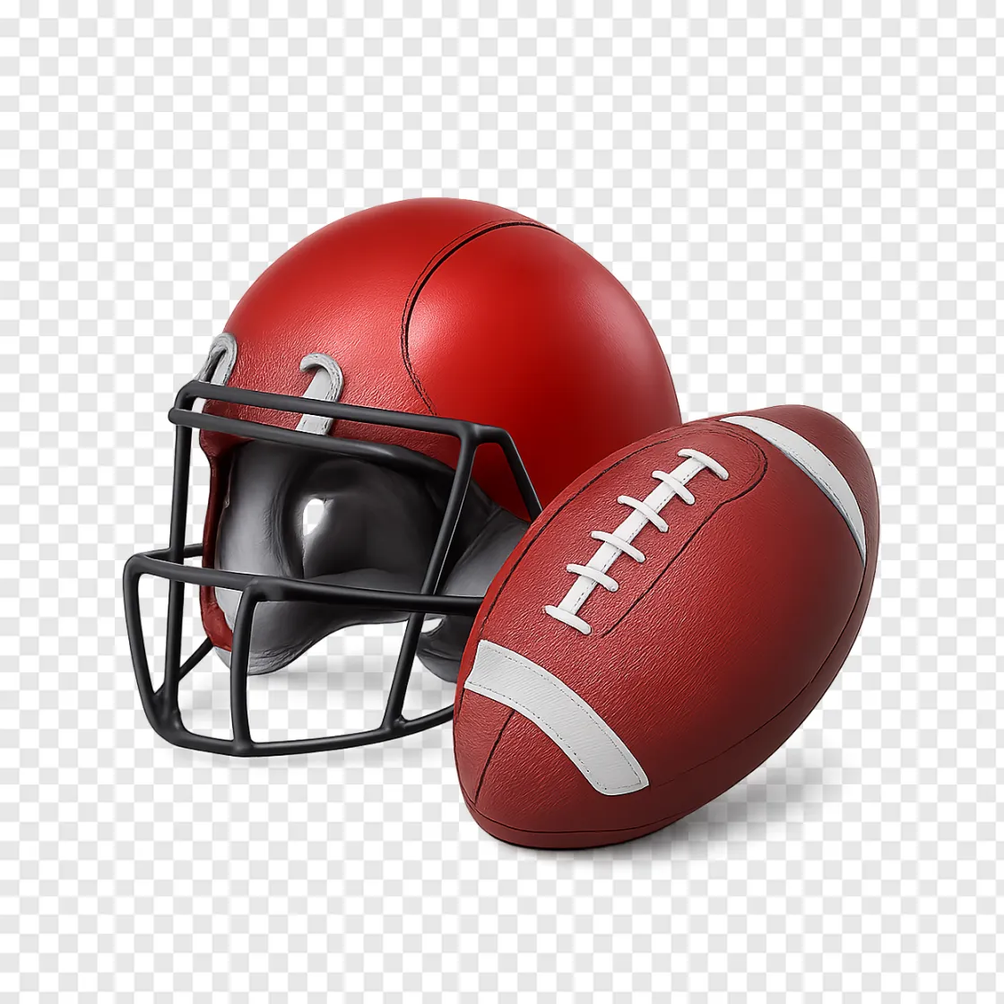 American Football Helmet PNG Transparent Background