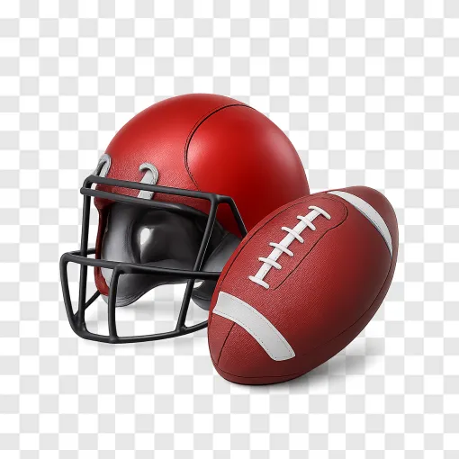 American Football Helmet PNG Transparent Background