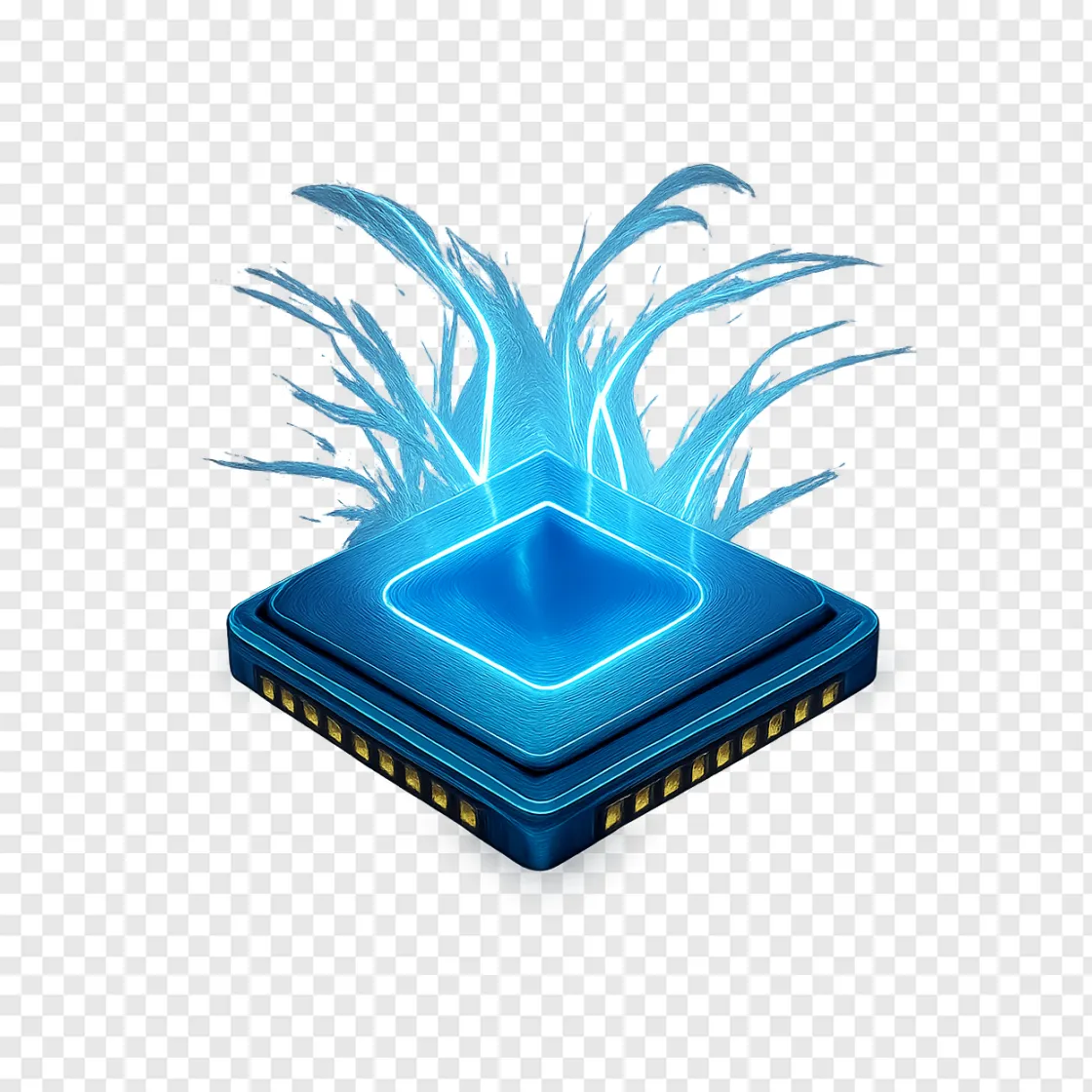 DLSS 5 Graphics Chip PNG Icon For Gamers