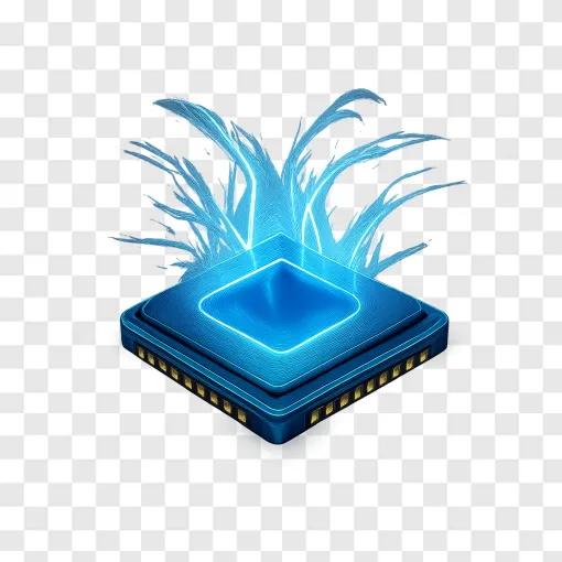 DLSS 5 Graphics Chip PNG Icon For Gamers
