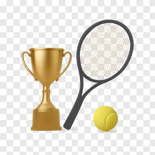 Tennis Trophy PNG: Golden Award For Sports Design