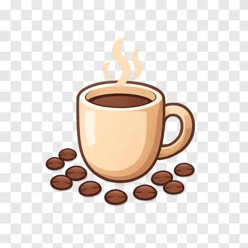 Cute Coffee Cup PNG Graphic For Coffee Lovers
