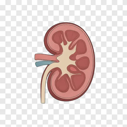 Human Kidney Organ PNG Transparent Background
