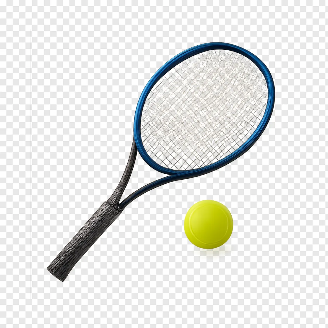 Tennis Racket And Ball PNG For Sports Designs