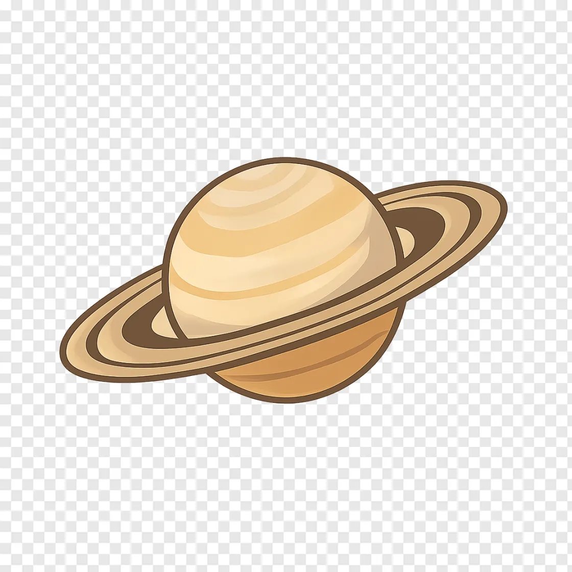 Saturn Planet PNG Vector Graphic For Space Designs