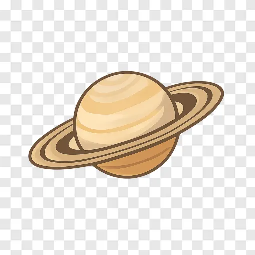 Saturn Planet PNG Vector Graphic For Space Designs