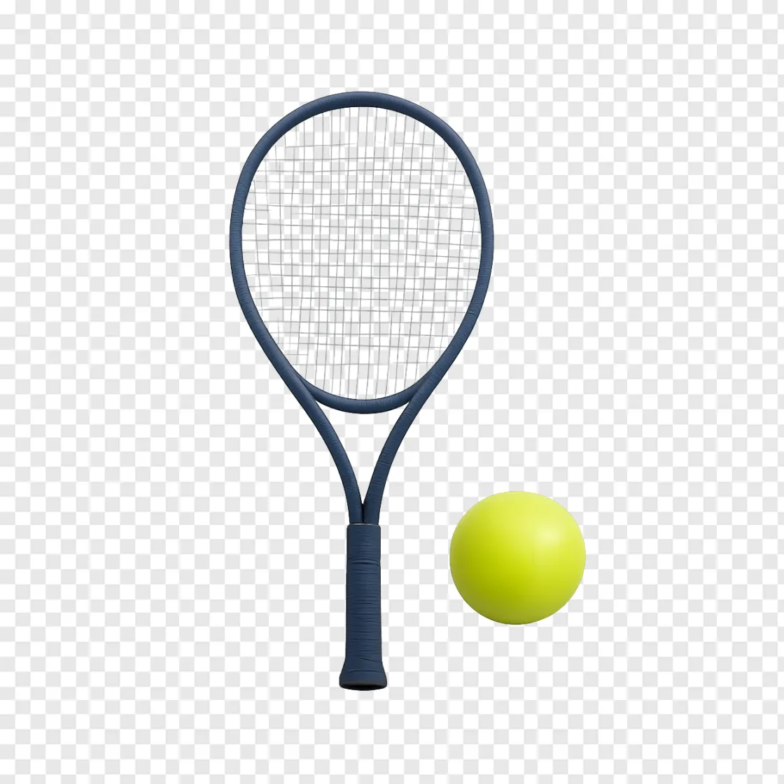 Tennis Racket And Ball PNG Transparent Image