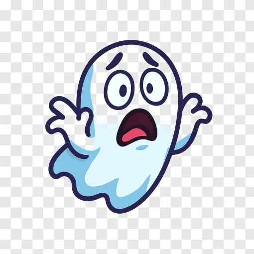 Startled Ghost Jumpscare Reaction PNG