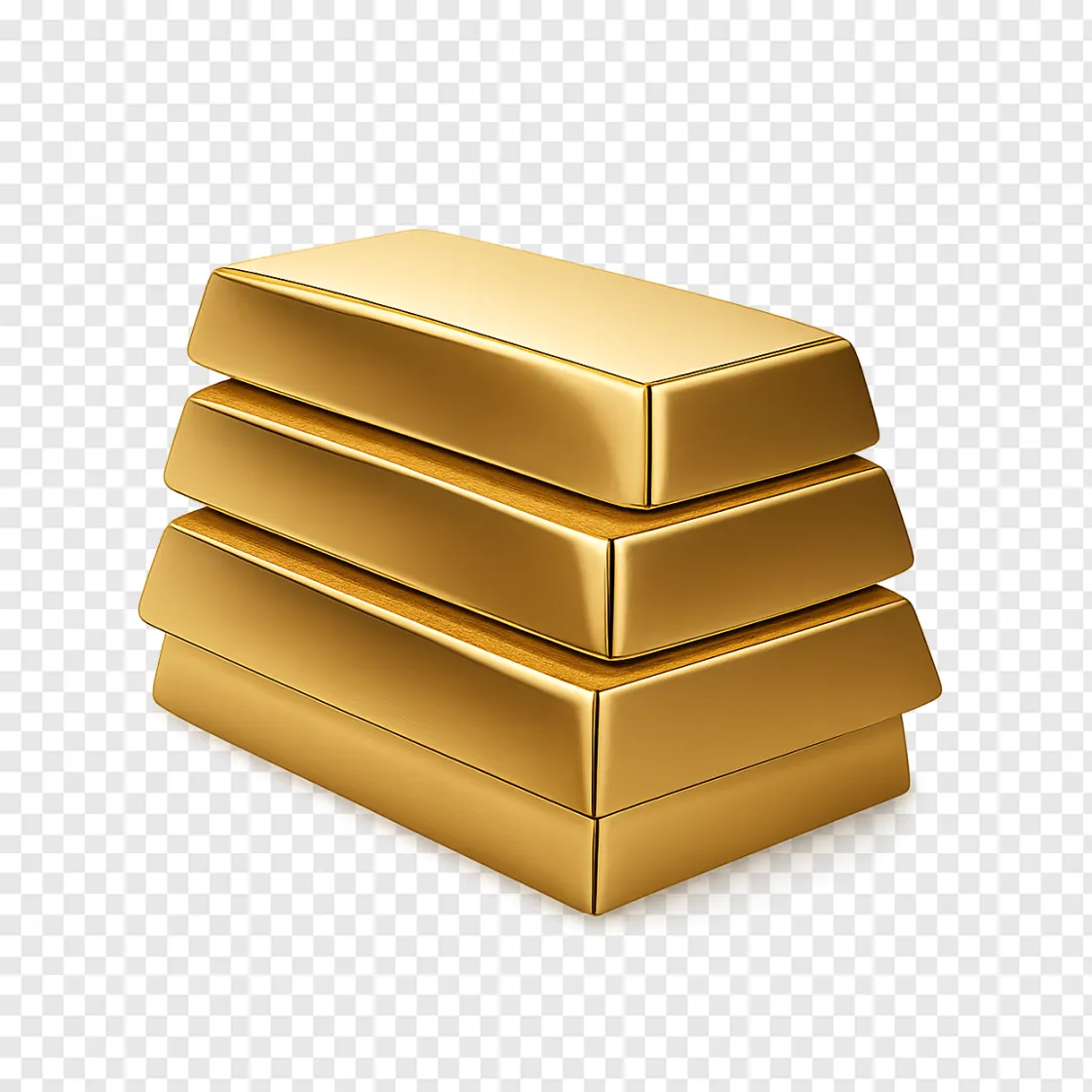 Gold Bars PNG Image For Financial Designs
