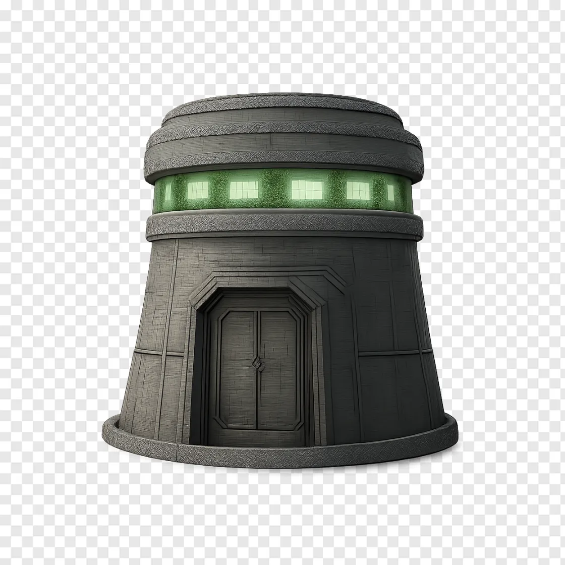 Futuristic Silo Bunker PNG Transparent Image