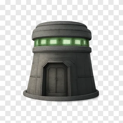 Futuristic Silo Bunker PNG Transparent Image