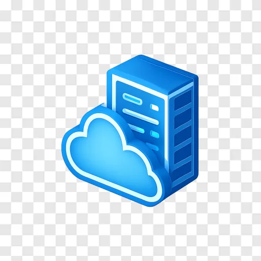 Cloud Computing And Server Icon PNG With Transparent Background
