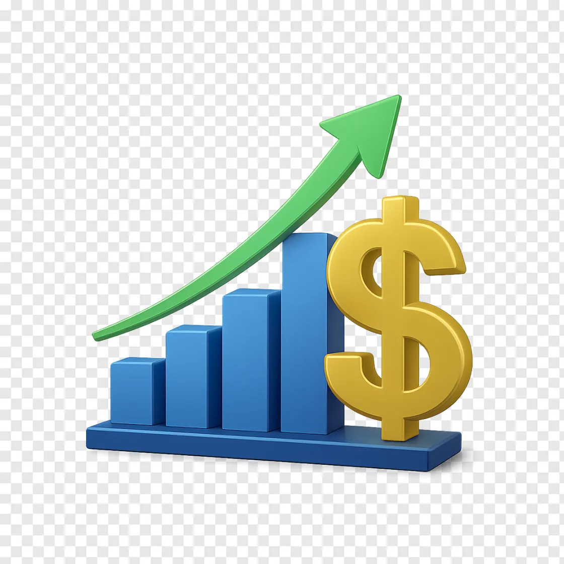 Stock Market Growth Chart PNG Transparent Background