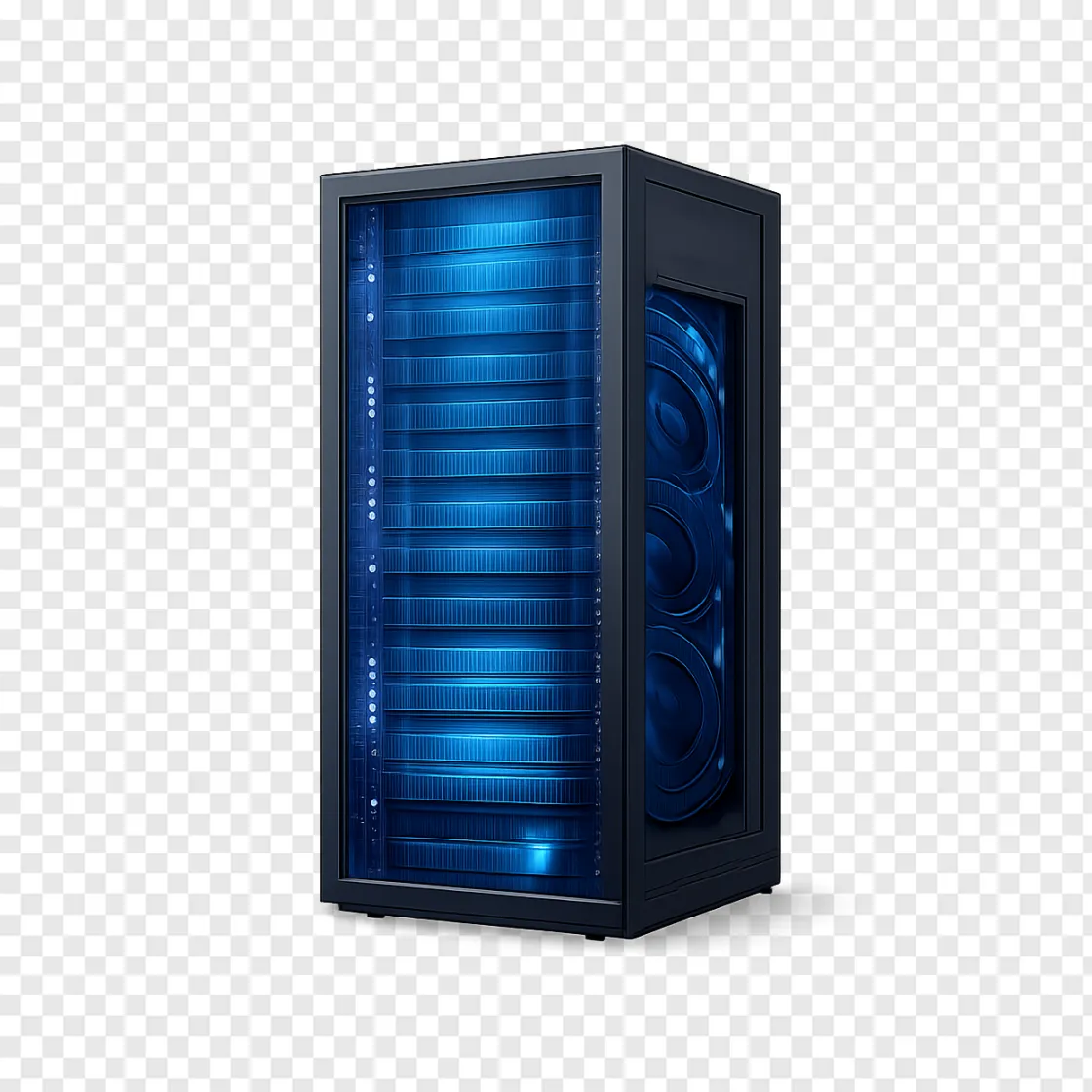Data Center Server Rack PNG Transparent Background