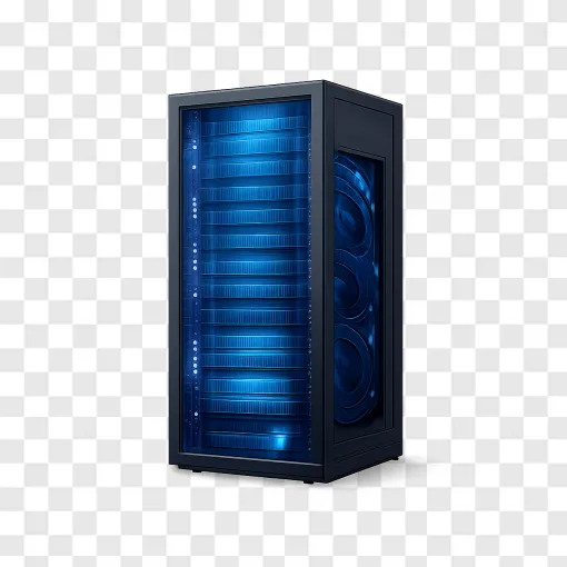 Data Center Server Rack PNG Transparent Background