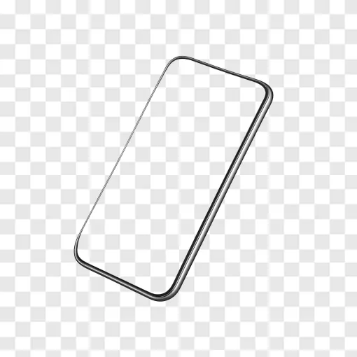 Futuristic Bezel-Less Smartphone PNG For Tech Designs
