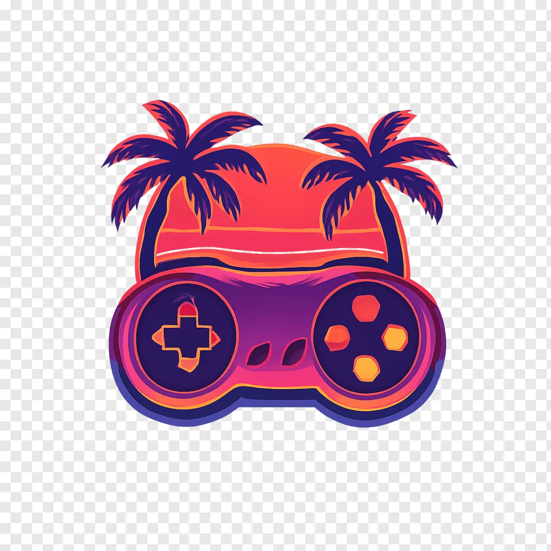 Retro Gaming Controller PNG Free Download