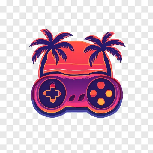 Retro Gaming Controller PNG Free Download