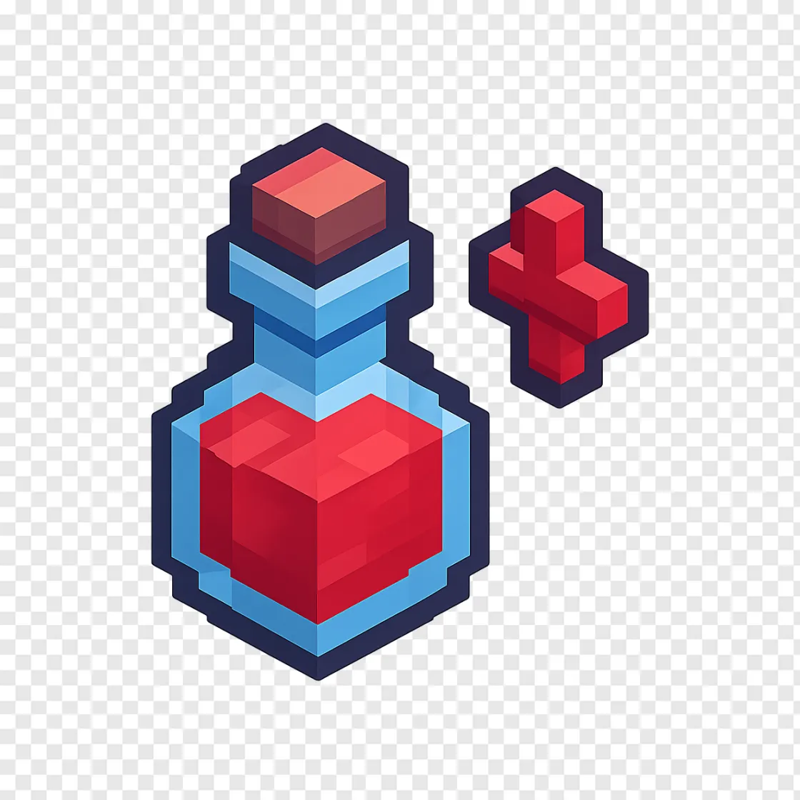 Minecraft Health Potion PNG Transparent Background