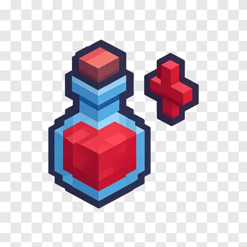 Minecraft Health Potion PNG Transparent Background