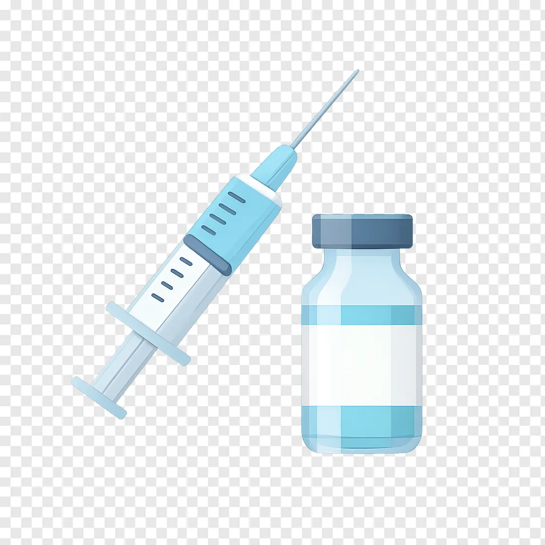 Vaccine Medical Syringe PNG Transparent Background