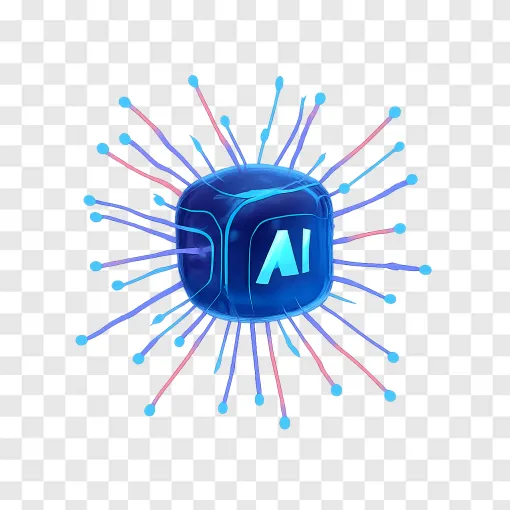 AI Agent Network Node PNG Transparent Image