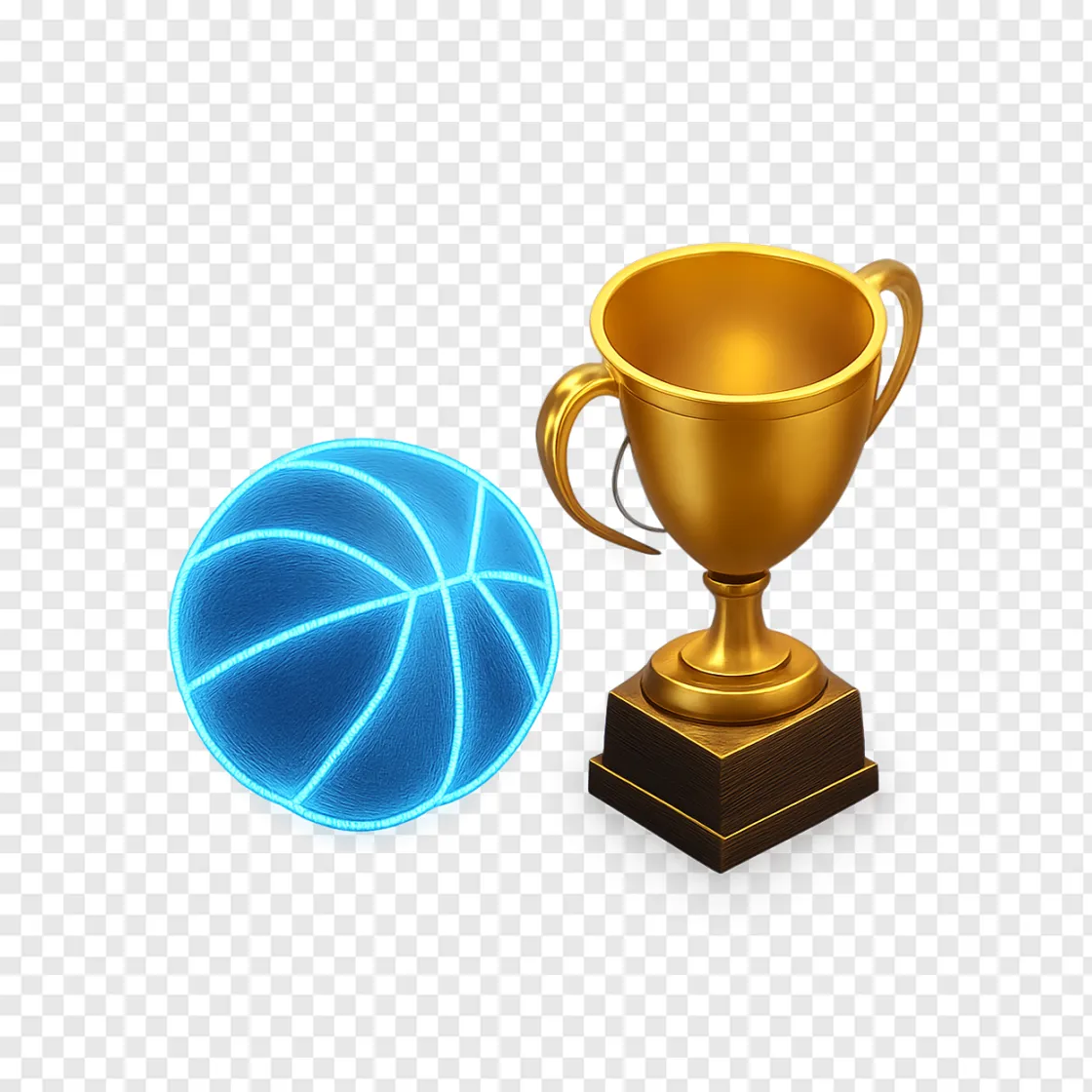 Basketball Trophy PNG Transparent Background