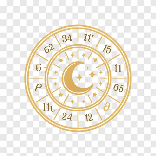 Zodiac Wheel Astrology PNG Transparent Image