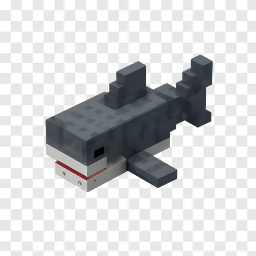 Minecraft Shark PNG Gaming Asset Free Download