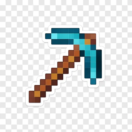 Minecraft Pickaxe PNG Transparent Background