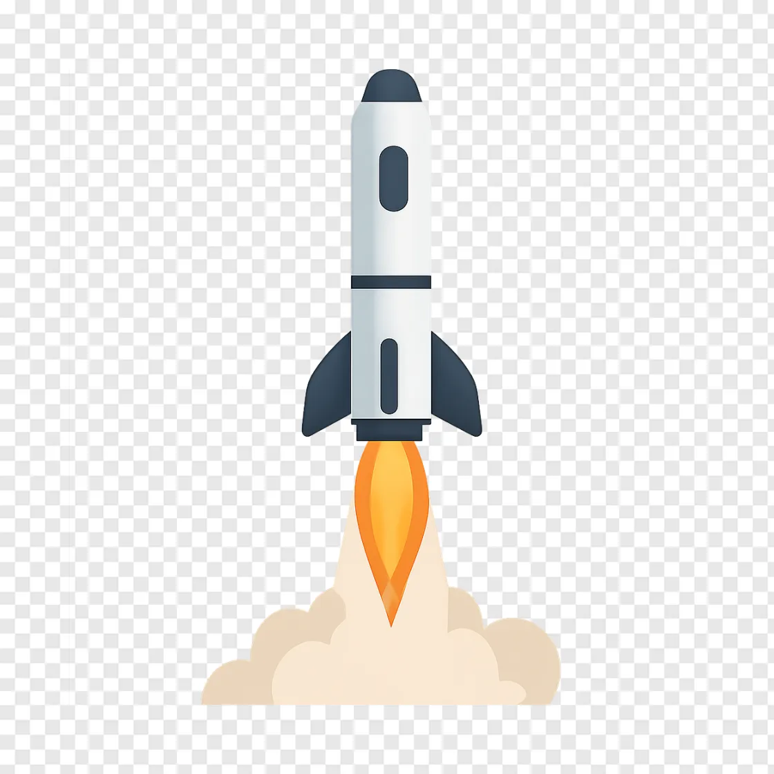 Space Rocket Launch PNG Transparent Background