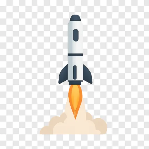 Space Rocket Launch PNG Transparent Background