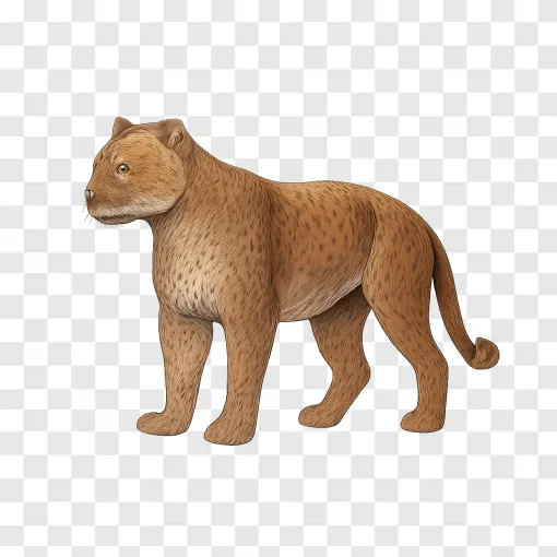 Prehistoric Big Cat PNG: Extinct American Cheetah Illustration
