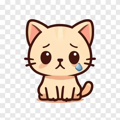 Aphmau Sad Cat PNG Transparent Background