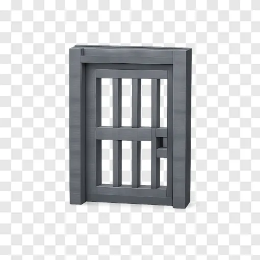 Blocky Prison Door PNG Game Asset