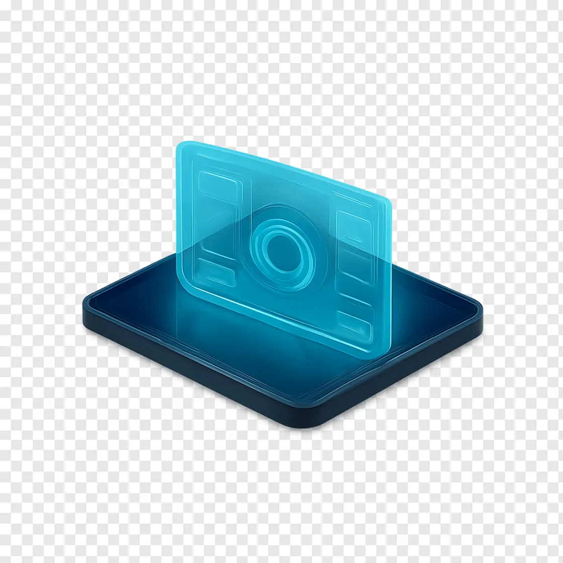 Futuristic Tablet Device PNG Transparent Background