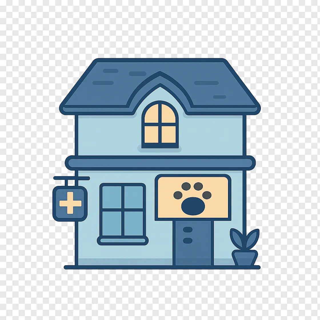 Animal Hospital Building PNG Transparent Background